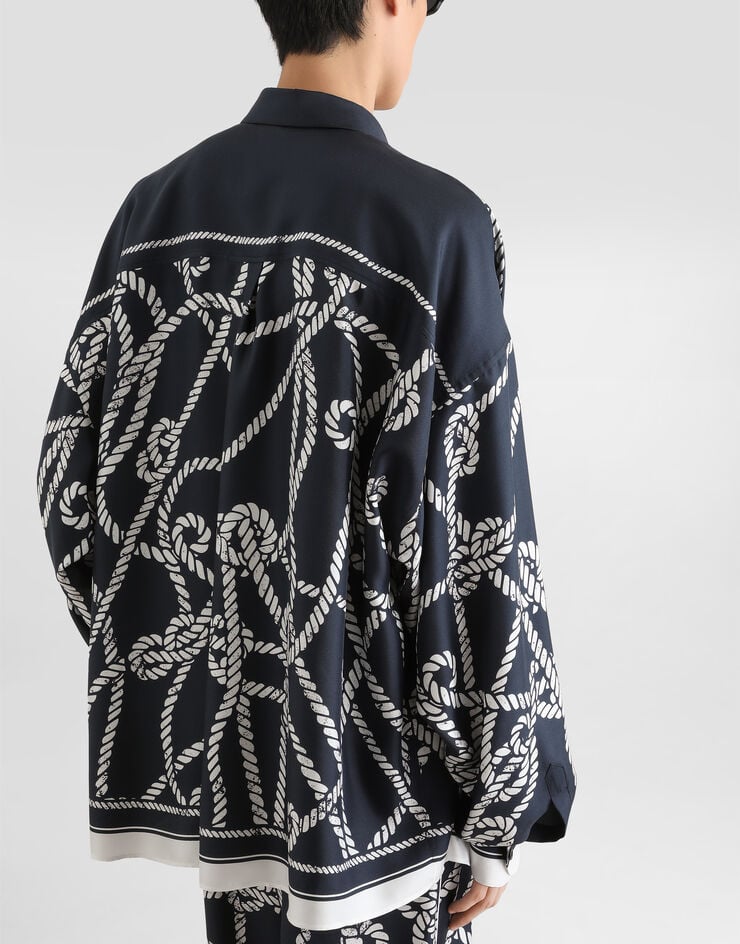 Dolce & Gabbana Marina-print silk twill shirt Dolce & Gabbana Marina-print silk twill shirt Multicolor G5OF5THI142