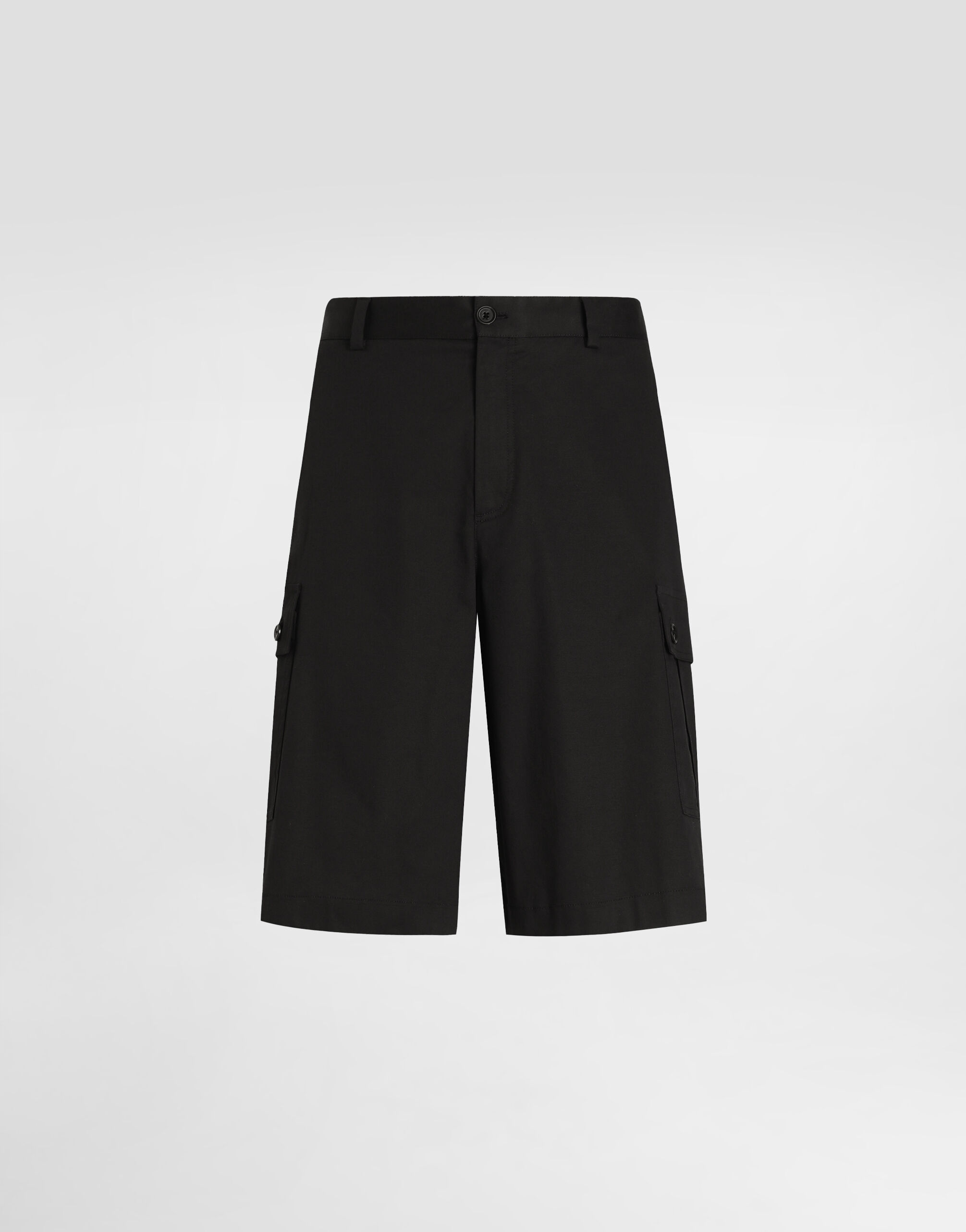 【Dolce Gabbana】SHORT PANTALONE BLACK◆GP0Y2ZFUFNV Cotton cargo shorts in Black for Men | Dolce&Gabbana® US