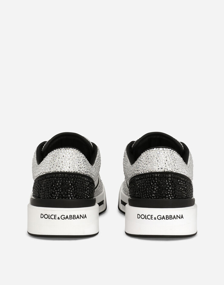 Dolce & Gabbana Calfskin New Roma sneakers with fusible rhinestones Multicolor CS2036AM803
