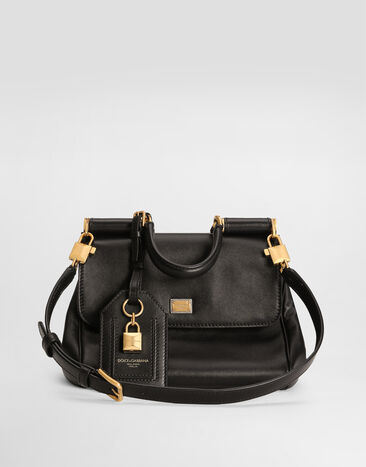 Dolce & Gabbana My Sicily handbag in plongé calfskin Black BB7781B7321
