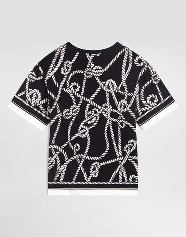 Dolce & Gabbana Marina-print jersey t-shirt Multicolor L4JTHVII7LN