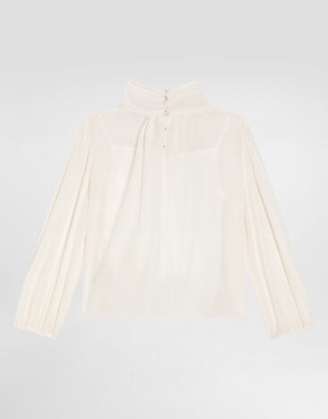 Dolce & Gabbana Crepe de chine blouse White L53S56FU1H7
