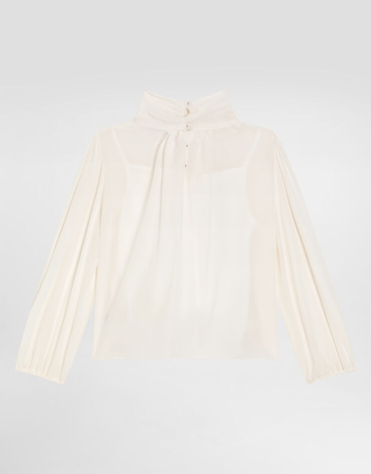 Dolce & Gabbana Crepe de chine blouse White L53S56FU1H7