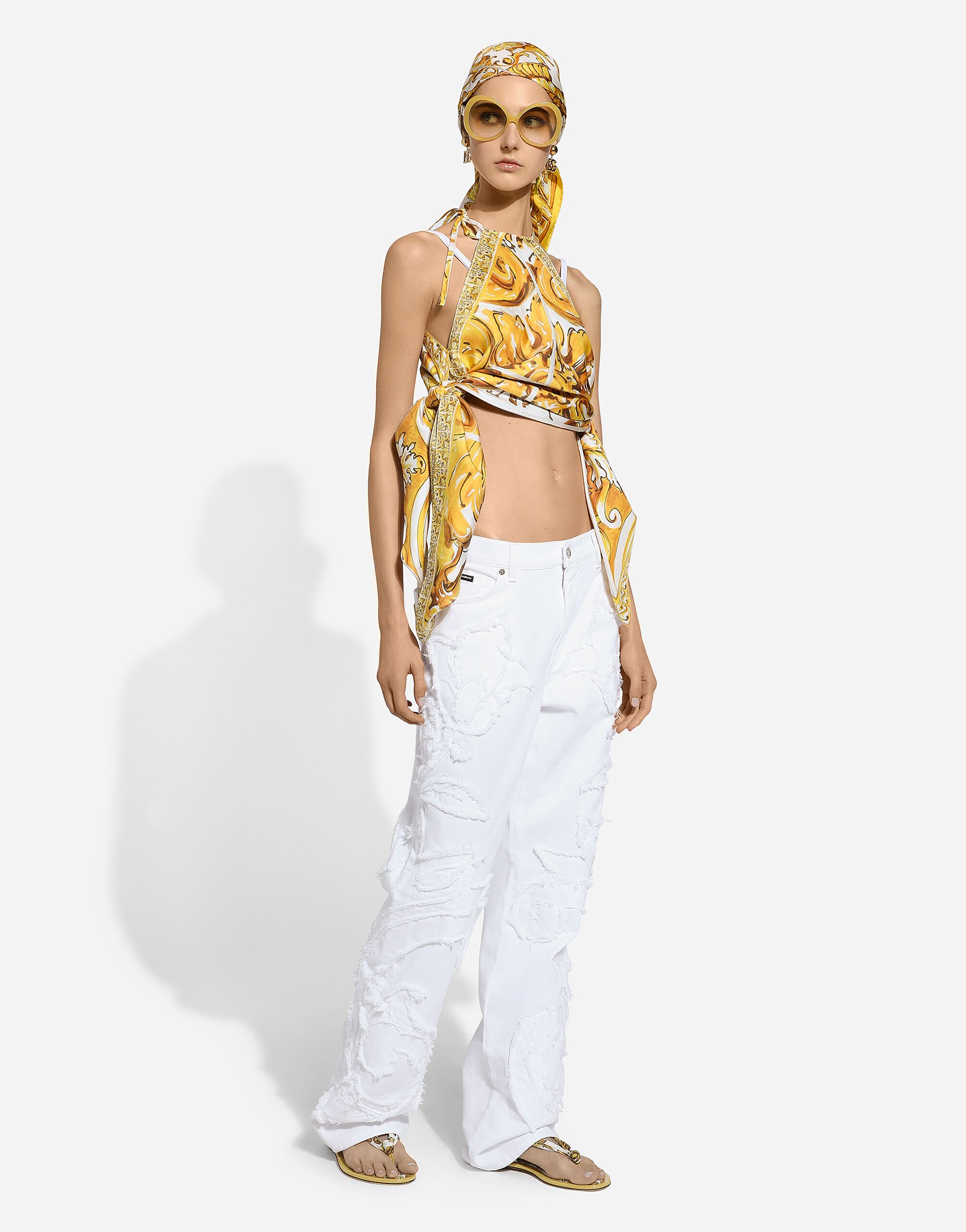【送料&関税込】Dolce & Gabbana Boyfriend Jeans Boyfriend jeans with rips in Multicolor for Women