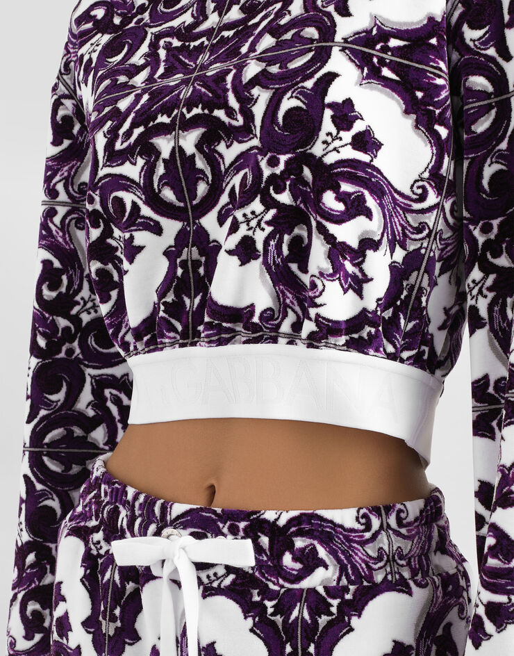 Dolce & Gabbana Jacquard chenille sweatshirt Multicolor F9R09THJMP9