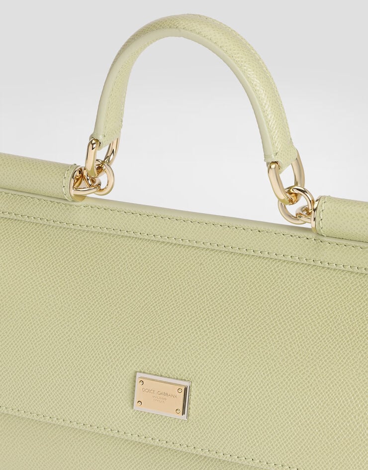 Dolce & Gabbana Medium Sicily handbag in dauphine calfskin Dolce & Gabbana Medium Sicily handbag in dauphine calfskin Green BB7652B1001