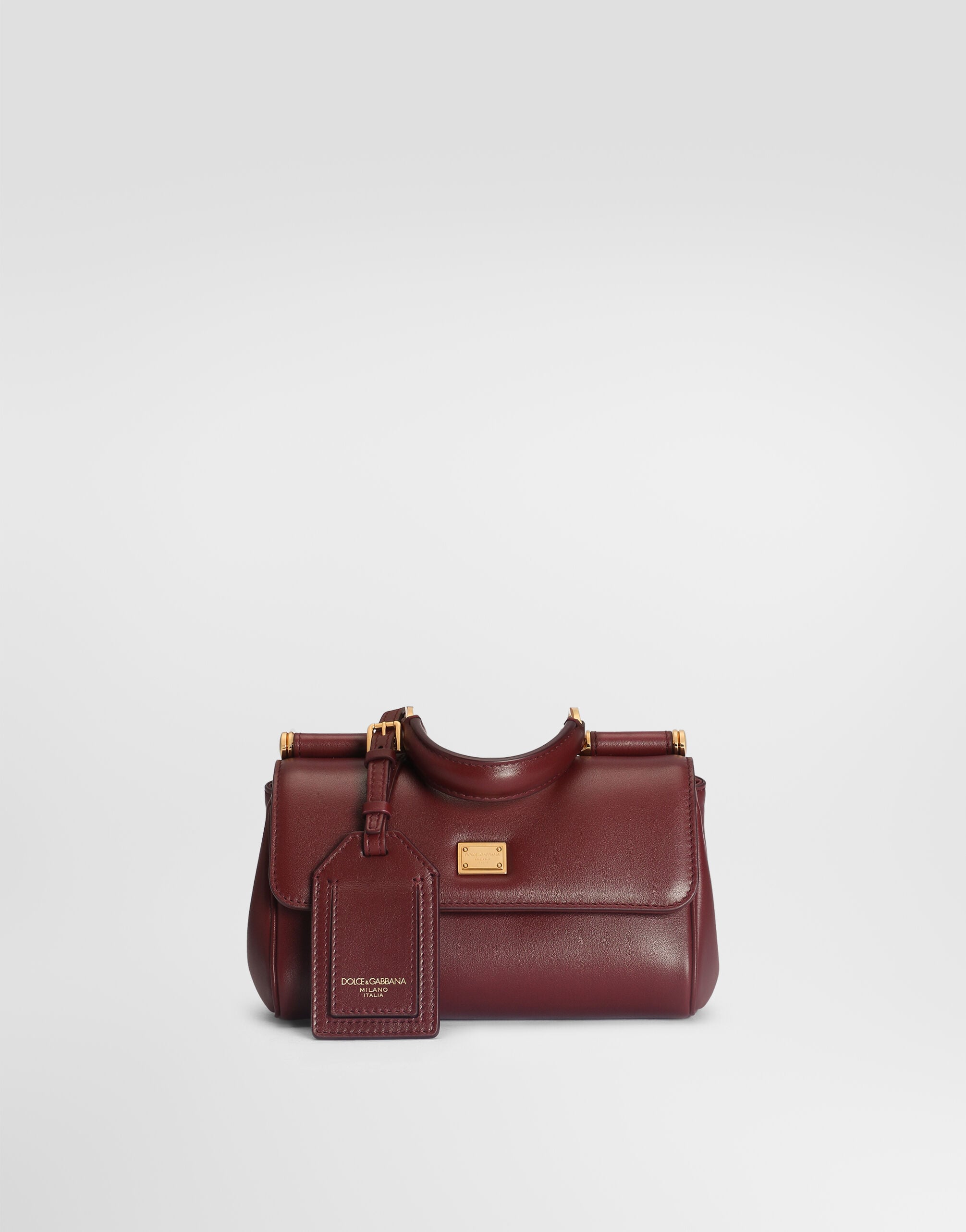 Mini My Sicily handbag in plongé calfskin in Bordeaux for Women