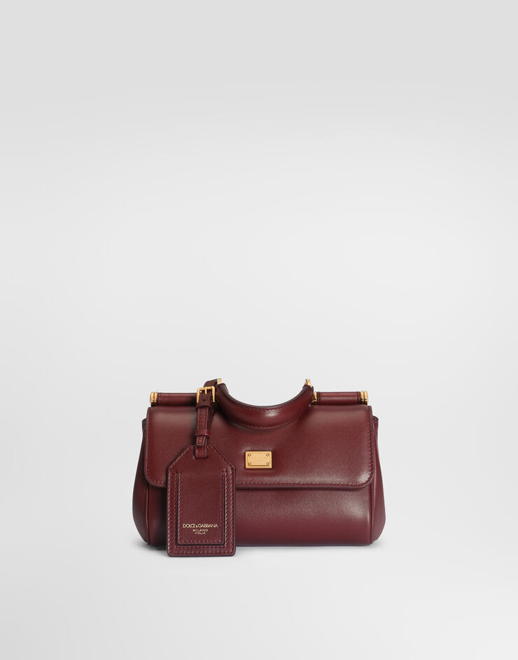 Dolce & Gabbana Mini My Sicily handbag in plongé calfskin Bordeaux BB7864B7321