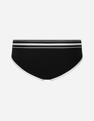 Dolce & Gabbana Mid-rise briefs in two-way stretch cotton jersey Black M3F35JFUECH