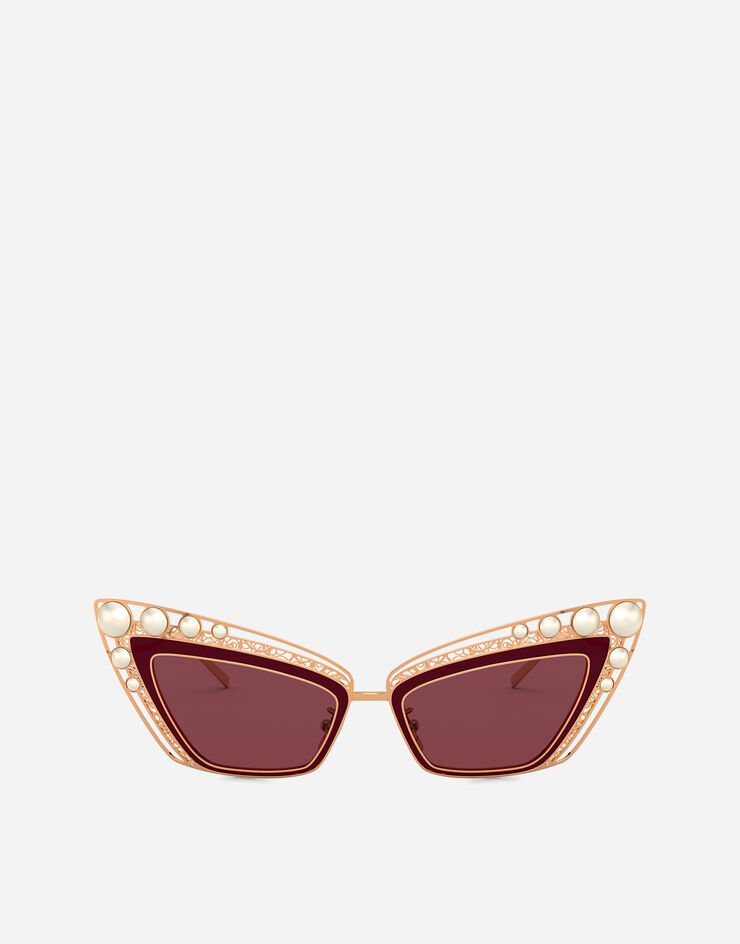 Dolce & Gabbana Filigree & pearls sunglasses BURGUNDY VG2254VA369