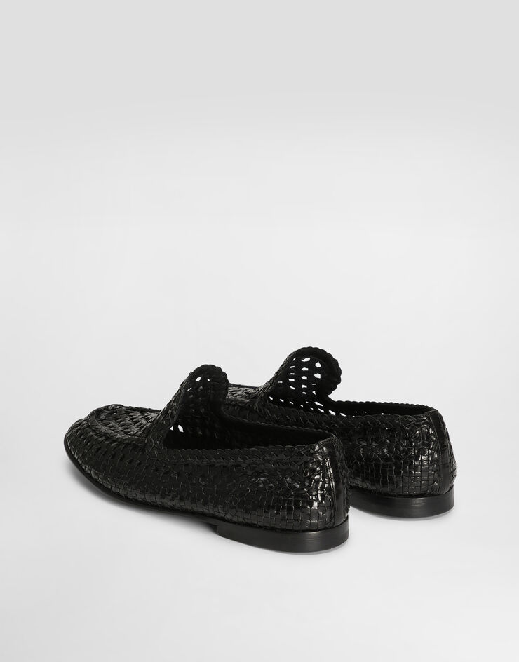Dolce & Gabbana Слиперы из глянцевой козьей кожи черный A50481A6M71