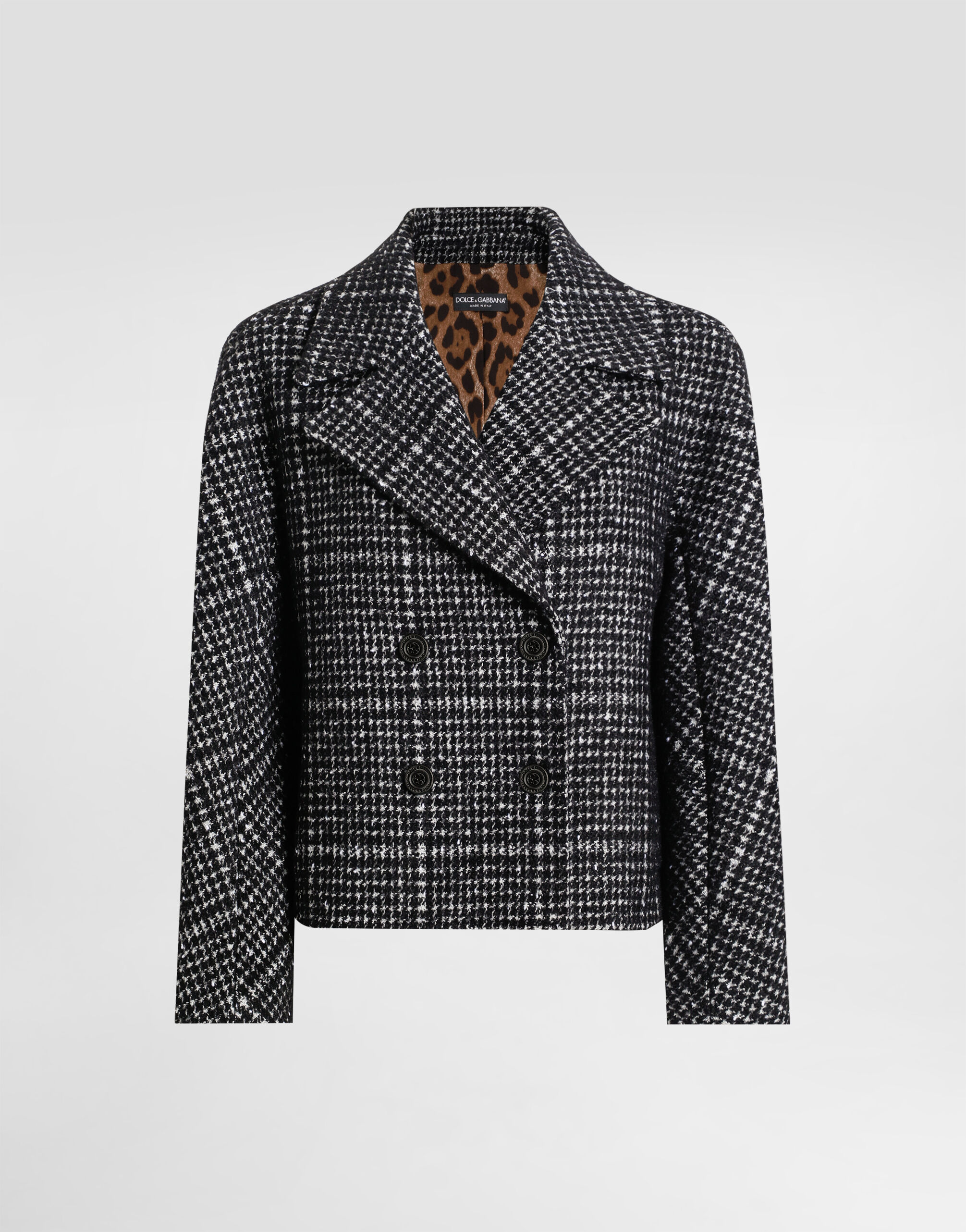 【関税＆送料込み】Dolce & Gabbana Tweed Single-Breasted Ja Single-breasted tweed jacket in Black for Women
