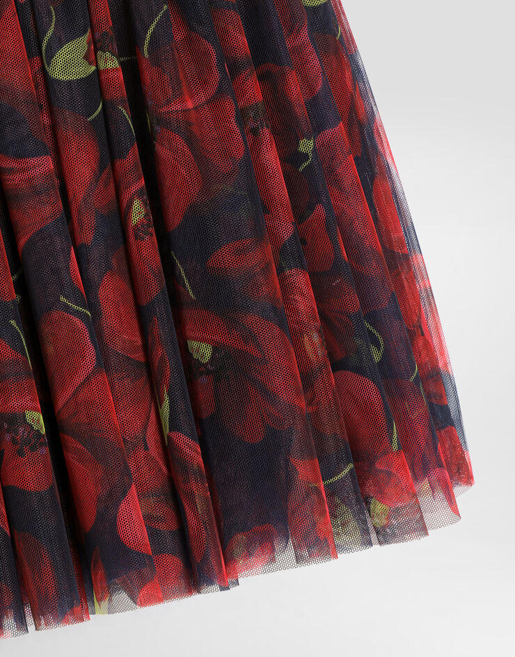 Dolce & Gabbana Poppy-print tulle skirt Dolce & Gabbana Poppy-print tulle skirt L56I09ISMLD