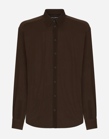 Dolce & Gabbana Oversize silk georgette shirt Black GXH18TJCML1