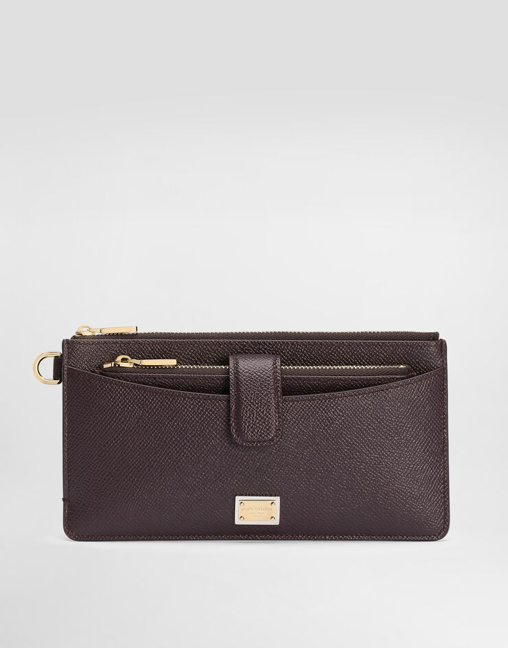 Dolce & Gabbana Dauphine calfskin card holder Purple BI3335A1001