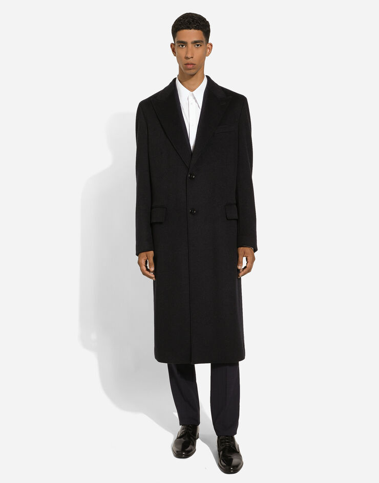 Dolce & Gabbana Cappotto monopetto in cashmere Grigio G042YZFU2D1