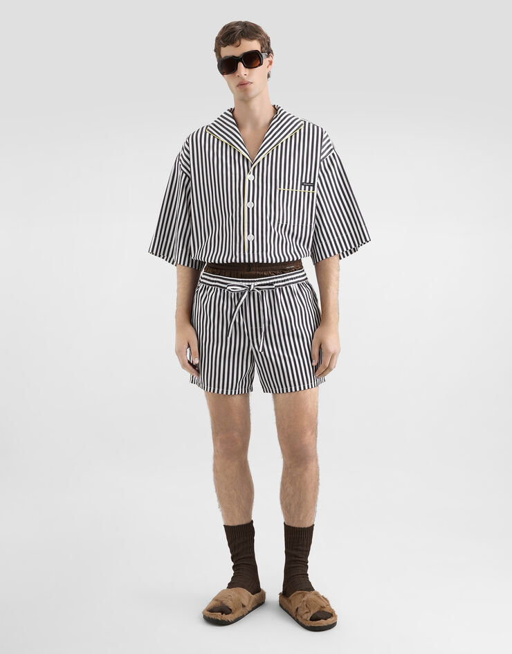 Dolce & Gabbana Striped poplin bermuda shorts Multicolor GP1N7TFR52G