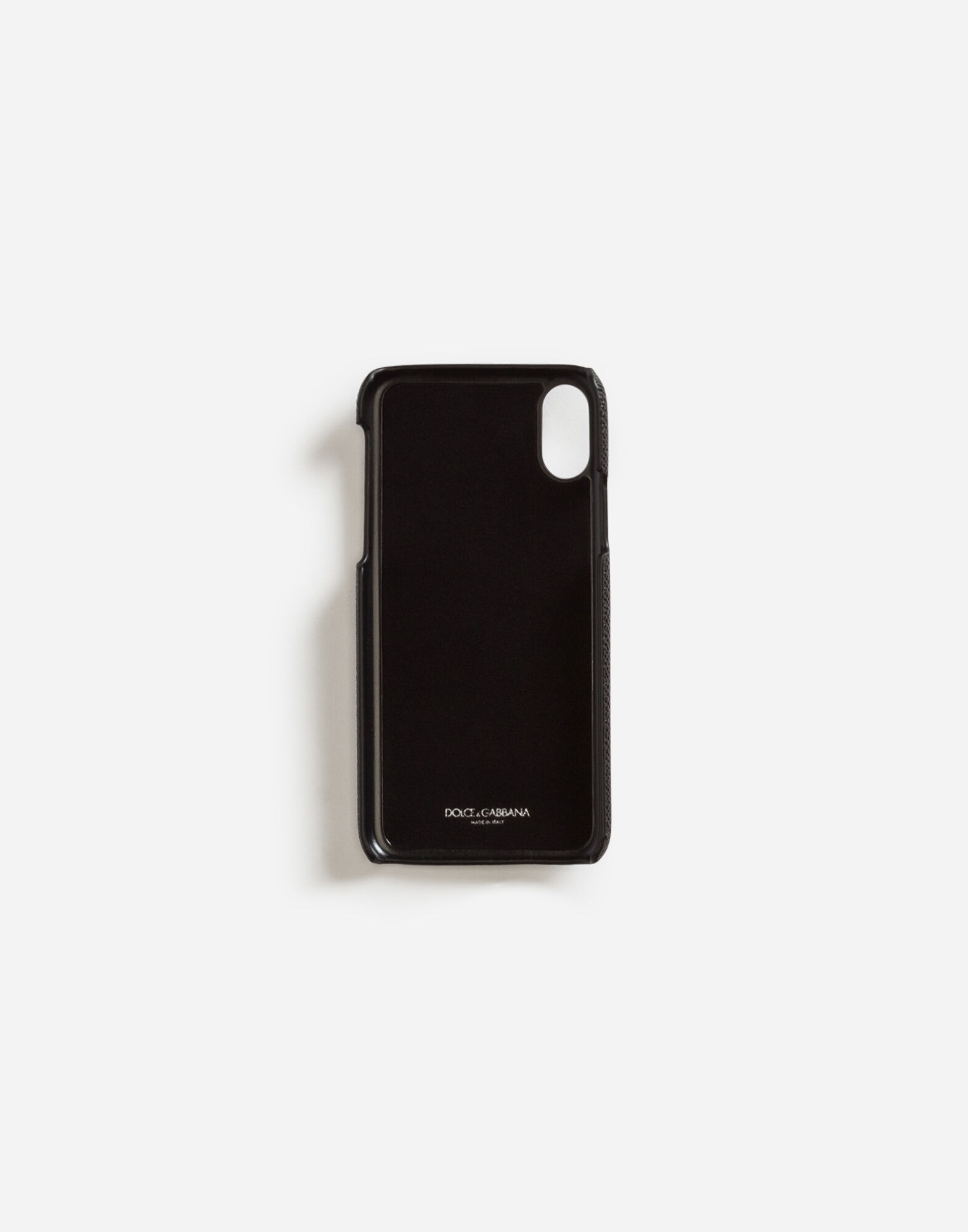 iPhone X カバー DAUPHINEカーフスキン デザイナーズパッチ
