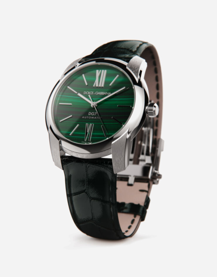 Dolce & Gabbana Steel and malachite watch Green WWFE1SWW062