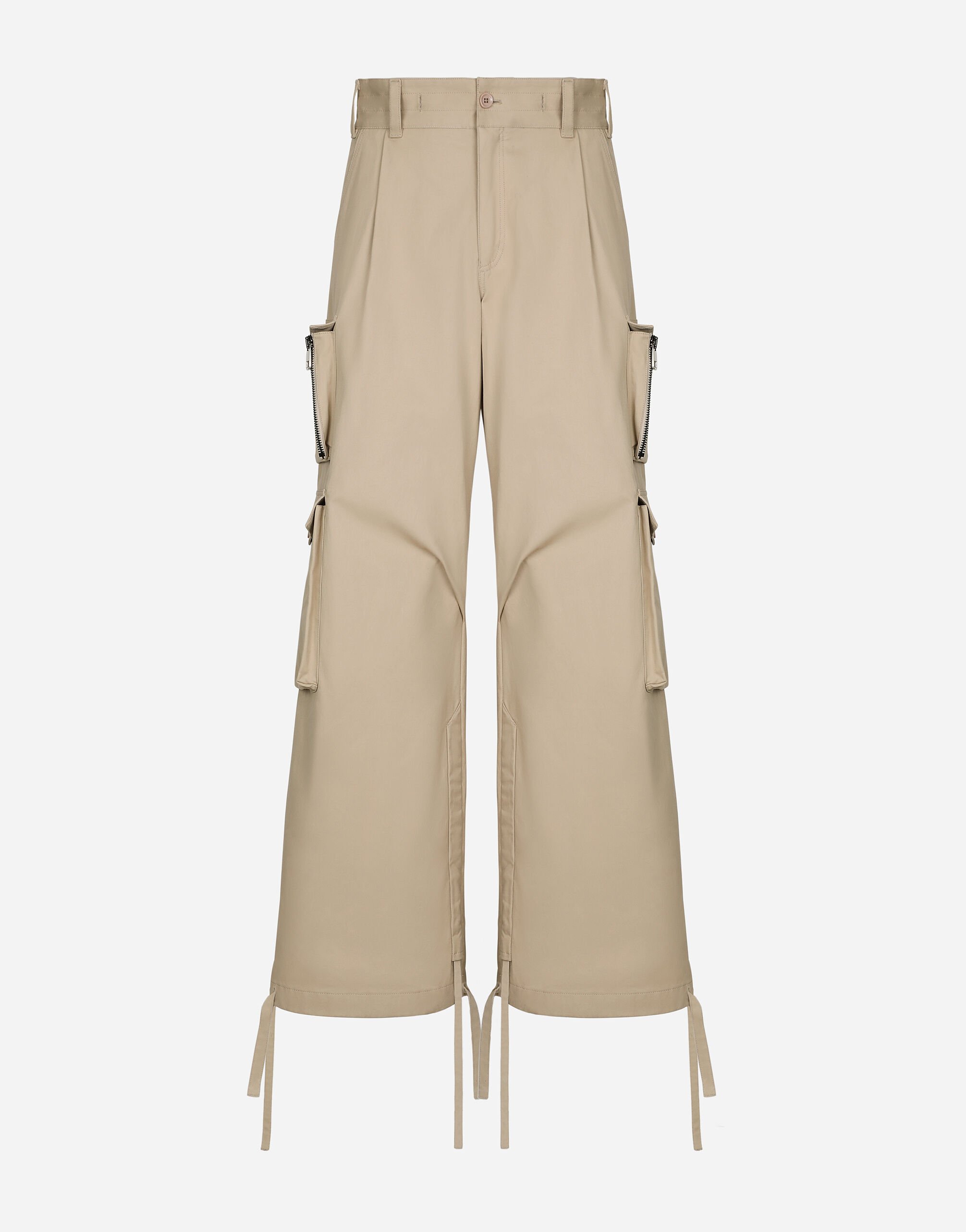 Dolce & Gabbana Cotton gabardine cargo pants Beige GYZMHTFR20N