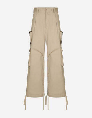 Dolce & Gabbana Cotton gabardine cargo pants Beige GP088TFU60X