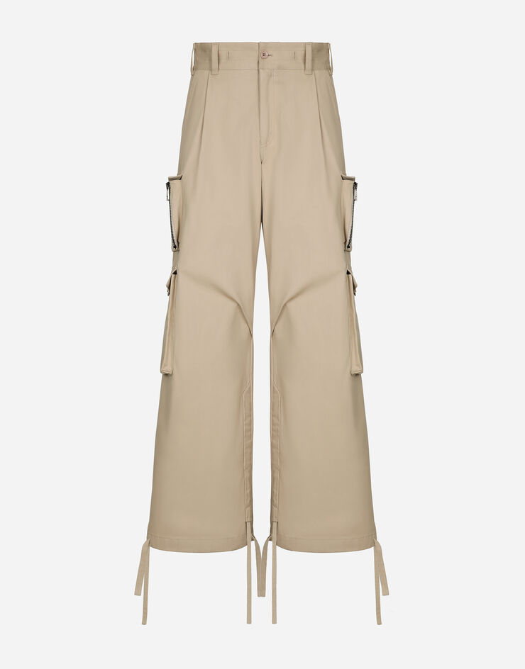 Dolce & Gabbana Cotton gabardine cargo pants Beige GP088TFU60X