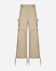 Dolce & Gabbana Cotton gabardine cargo pants Beige GYZMHTFR20N