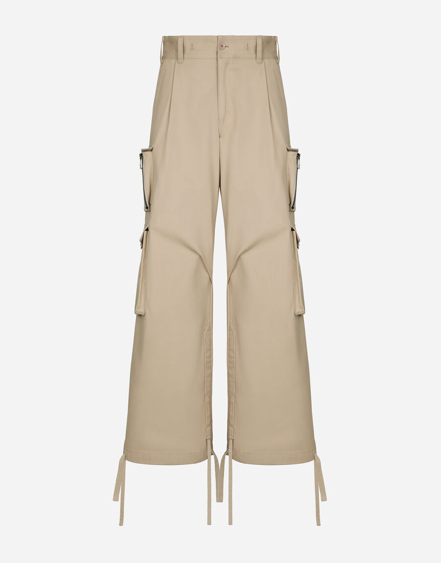 Cotton gabardine cargo pants
