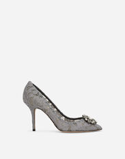 Dolce & Gabbana Pump in Taormina lace with crystals Green CQ0023AG667