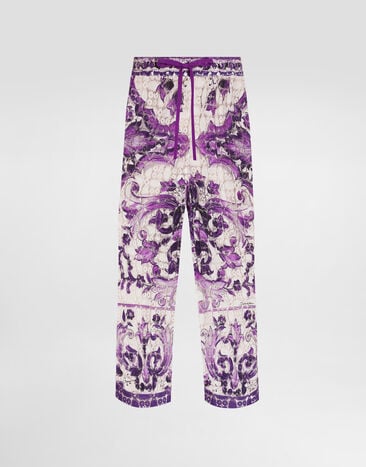 Dolce & Gabbana Majolica-print crochet lace trousers Multicolor FTDBTTHH5EU