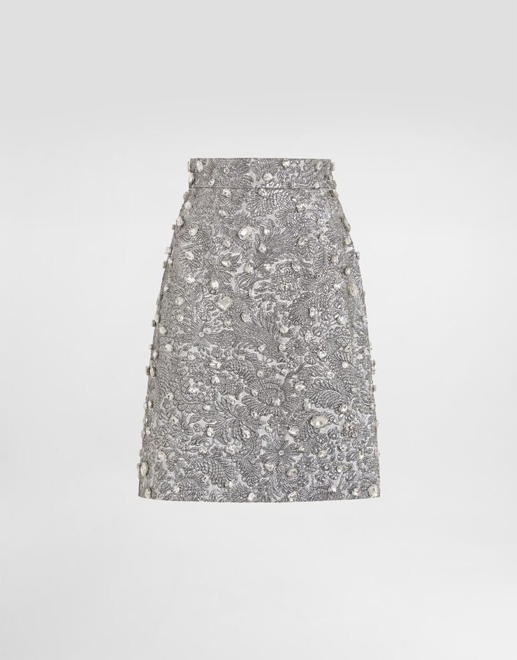 Dolce & Gabbana Wrap skirt with stone embroidery Dolce & Gabbana Wrap skirt with stone embroidery Multicolor F4C2EZGDDG9