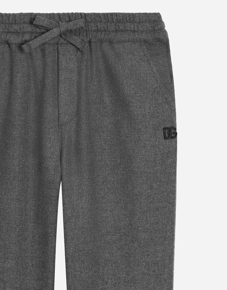 Dolce & Gabbana Pantaloni in stuoia di lana melange Grigio L45P02FURNC