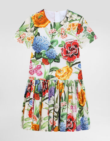 Dolce & Gabbana Poplin dress with floral print Print L54DE0FI5KS