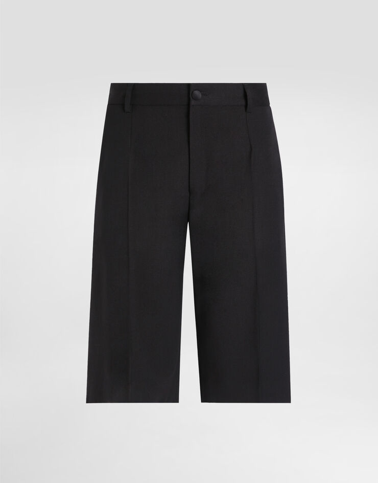 Dolce & Gabbana Bermudas de sarga de lana Negro FTC6RTFUBE7