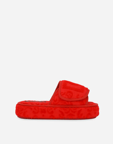 Dolce & Gabbana Terry Cotton Plateau Slippers Multicolor TCF011TCAGM