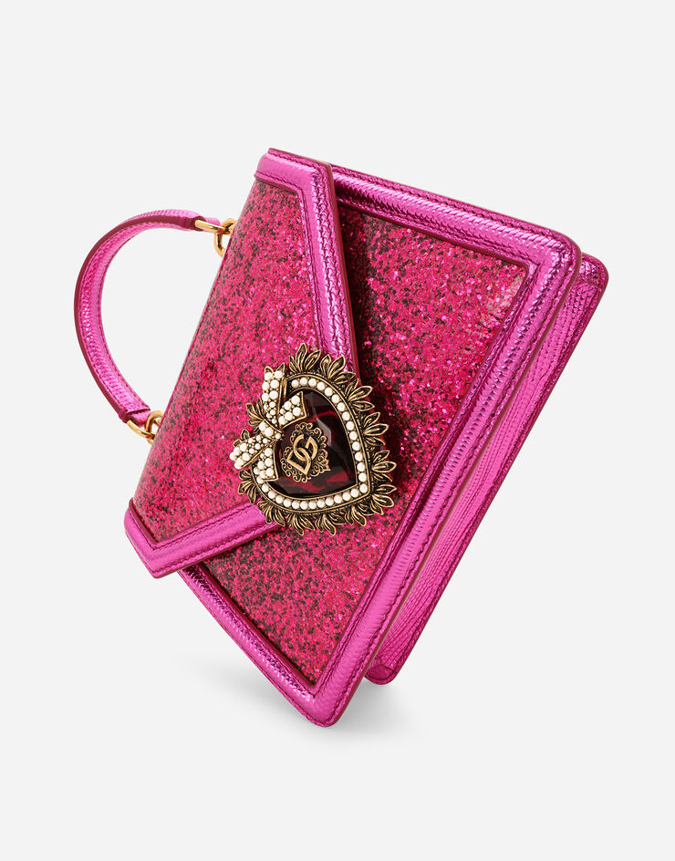 Dolce&Gabbana Маленькая сумка Devotion с короткой ручкой фуксия BB6711AP299