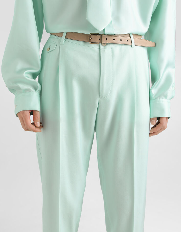 Dolce & Gabbana Viscose trousers Azure GY6UETFU8CQ