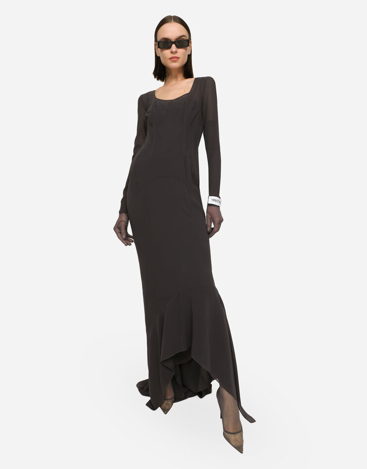 Dolce & Gabbana KIM DOLCE&GABBANA Long georgette dress Multicolor F6BFBTFUAA1