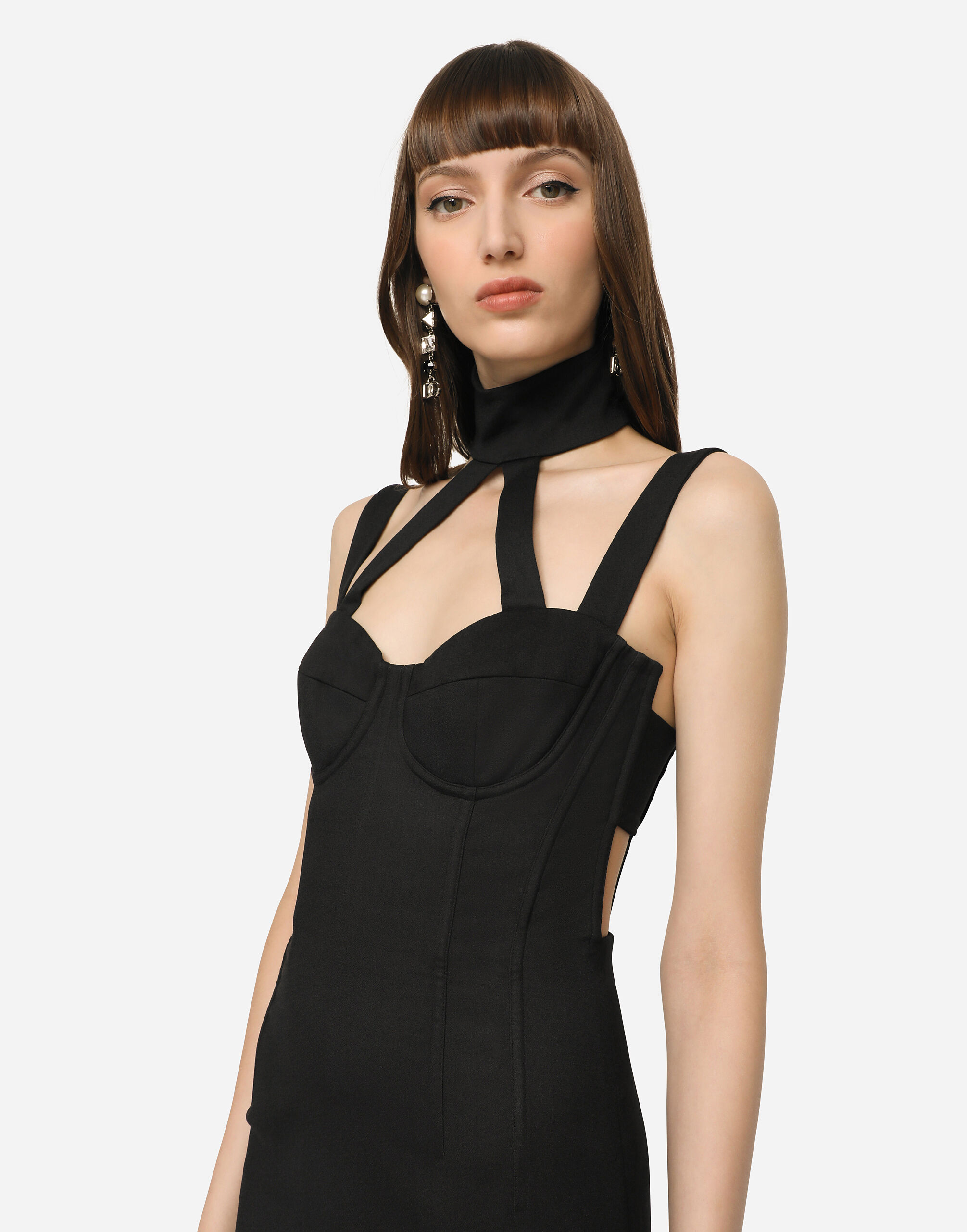 ブラックのウィメンズ Short sable dress | Dolce&Gabbana®