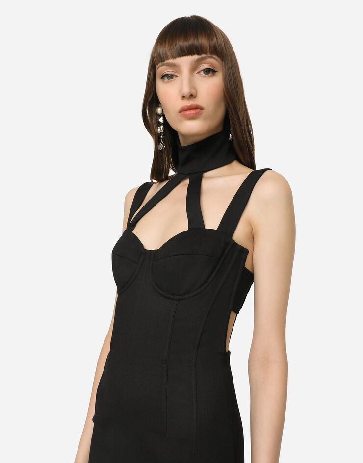 Dolce & Gabbana Short sable dress Black F6R2CTFURE2