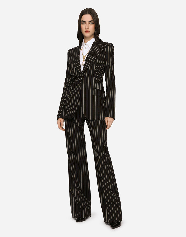 Dolce & Gabbana Pinstripe wool Turlington blazer Multicolor F29UCTFRBC3