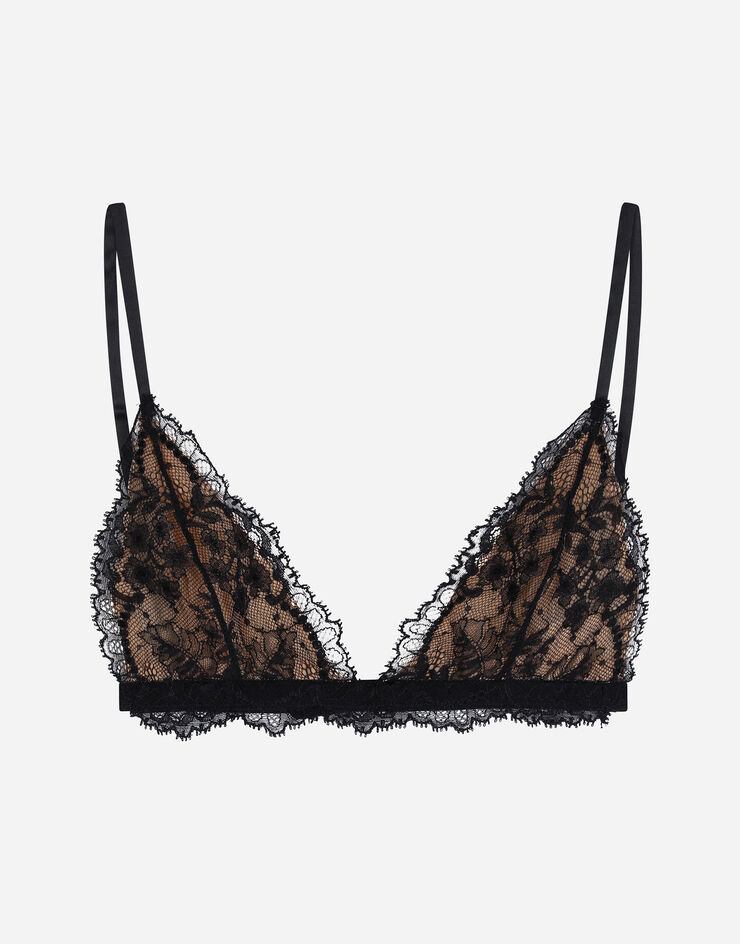 Dolce & Gabbana Soutien-gorge triangle en dentelle de Chantilly Noir O1B75TONI52