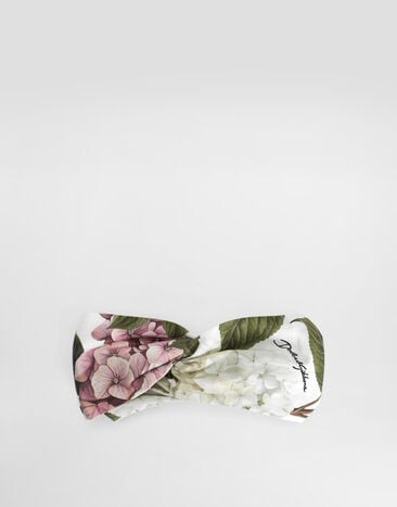 Dolce & Gabbana Hydrangea-print braided poplin headband Multicolor LN5H09HS5UG