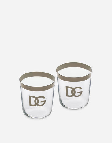 Dolce & Gabbana Set 2 Water Glasses Multicolor TCB003TCALV