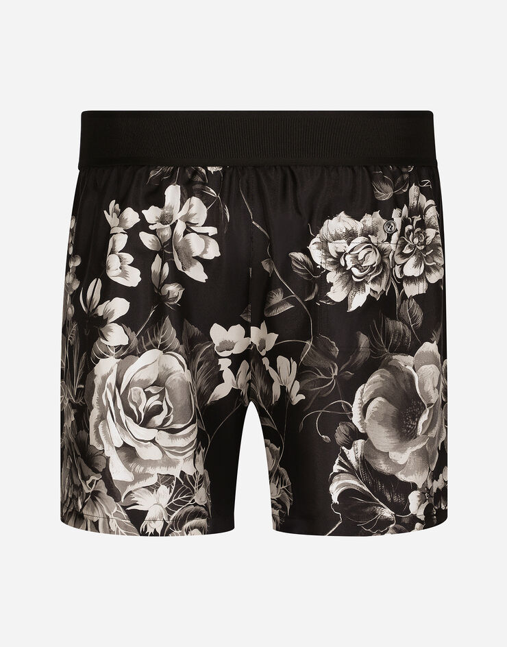 Dolce & Gabbana Short en soie à imprimé fleurs Imprimé M4F05TIS1VS