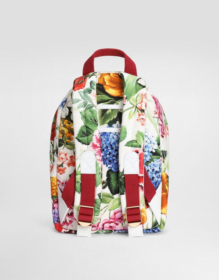 Dolce & Gabbana Canvas backpack with floral print Print EB0105A6571