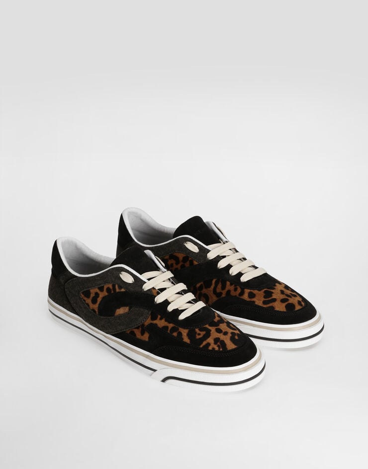 Dolce & Gabbana Leo-print pony DG sailing sneakers Dolce & Gabbana Leo-print pony DG sailing sneakers Print CS2385AY815