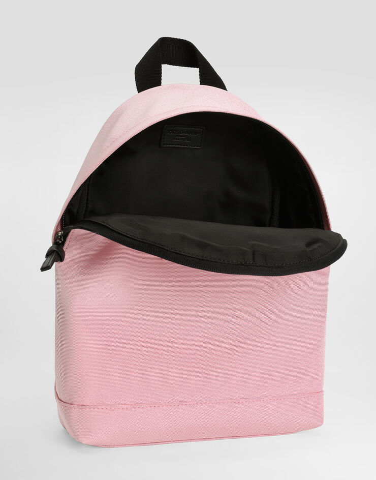 Dolce & Gabbana Nylon backpack with DG patch Pink EM0147AU927