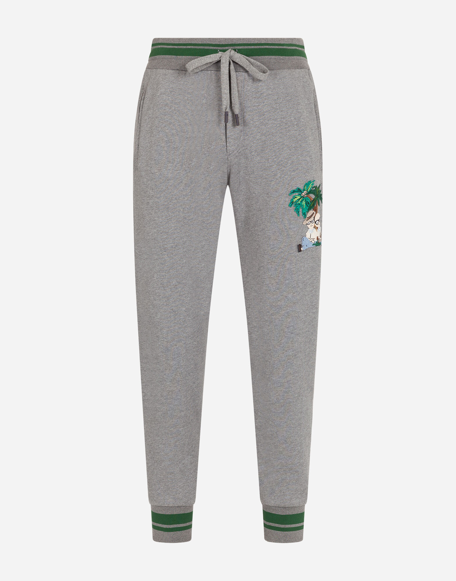 【Dolce&Gabbana】 High-riseジャージスリムパンツ DOLCE&GABBANA ドルガバ DGロゴ サイドバンド ジョギングパンツ