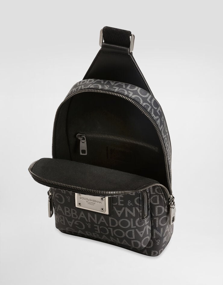 Dolce & Gabbana 코팅 자카드 크로스보디 백팩 프린트 BM2295AJ705